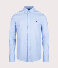 Custom Fit Stretch Poplin Shirt: 009 Austin Blue 