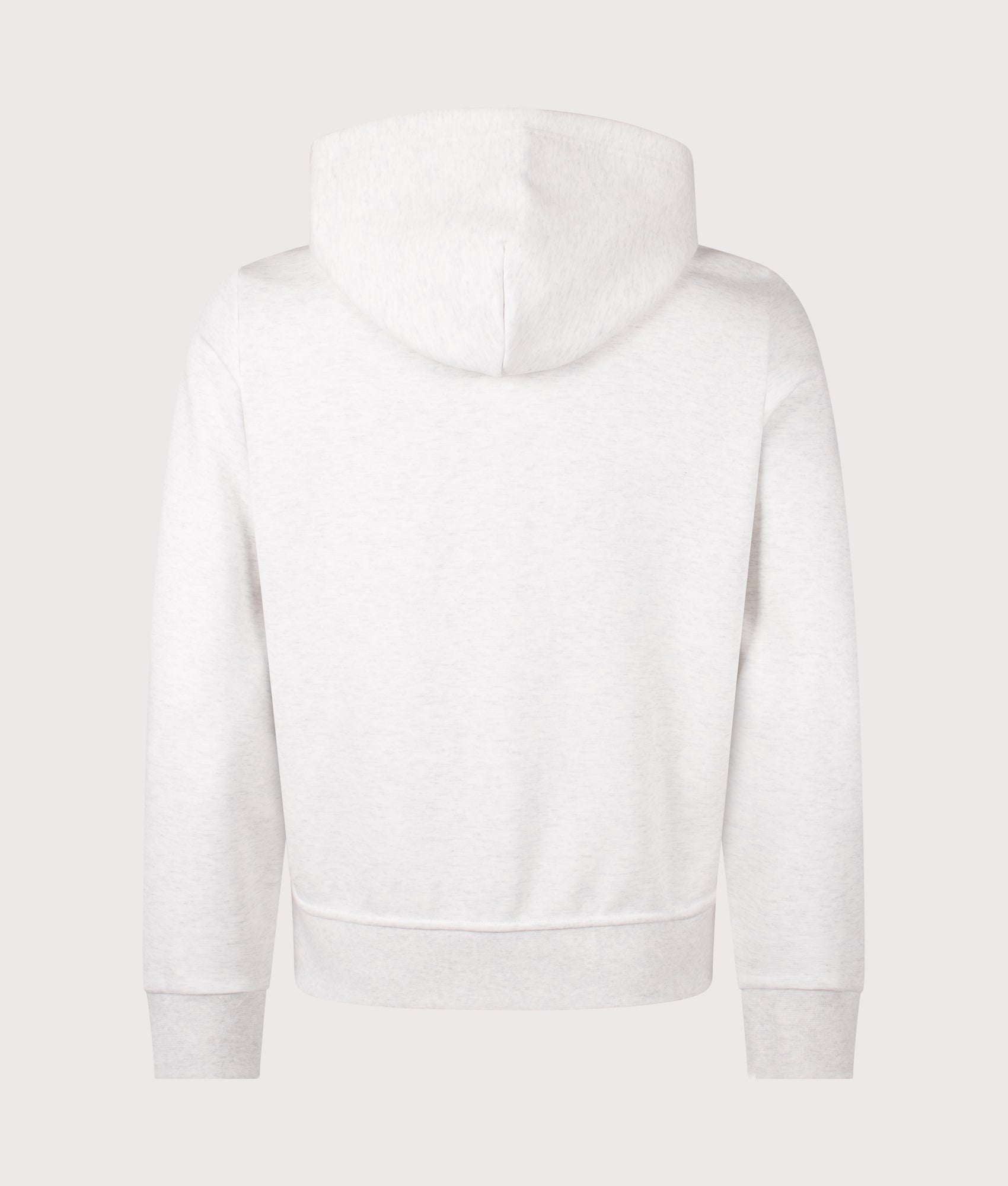 Polo Ralph Lauren Zip Through Double Knit Hoodie in Soho Heather . Shot at EQVVS. Back shot 