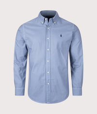 Custom Fit Garment-Dyed Oxford Shirt: 060 Channel Blue 