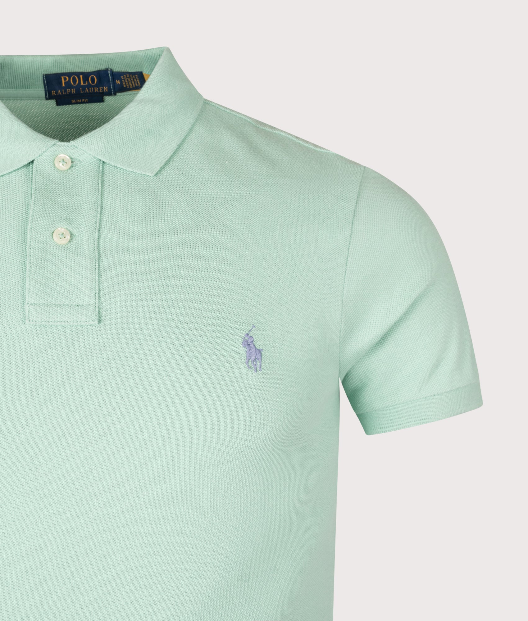 Slim Fit Mesh Polo Shirt. Shot by EQVVS. Detail shot.