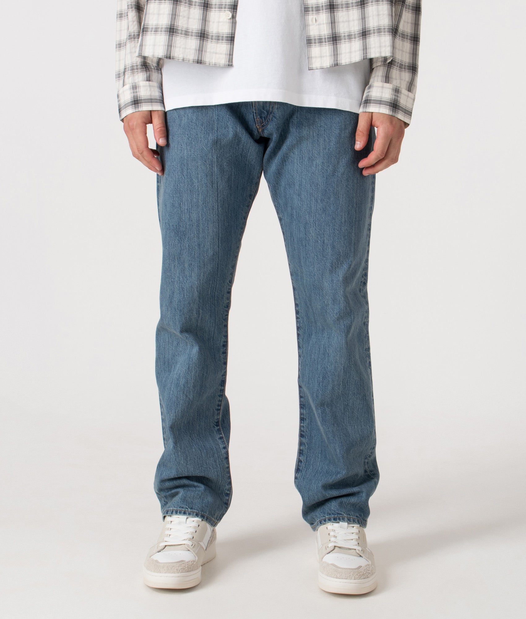Straight Fit Hampton Jeans by Polo Ralph Lauren in Stanton Wash. Shot by EQVVS. Front shot.