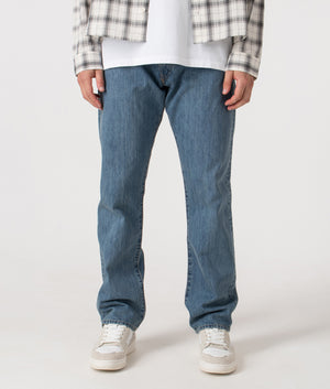 Straight Fit Hampton Jeans by Polo Ralph Lauren in Stanton Wash. Shot by EQVVS. Front shot.