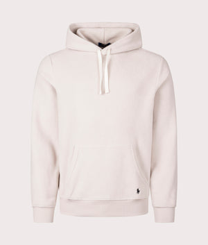 Brushed Fleece Loungewear Hoodie in Khaki Stone | Polo Ralph Lauren | EQVVS | Front shot 