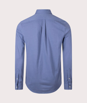Relaxed Fit Featherweight Mesh Shirt by Polo Ralph Lauren in Capri Blue. Shot by EQVVS. Back shot.