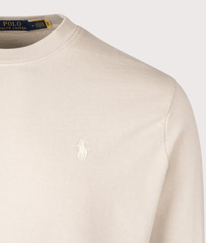 Polo Ralph Lauren, Loopback Terry Sweatshirt, Stoneware Grey,  Eqvvs Menswear, detailed shot angle
