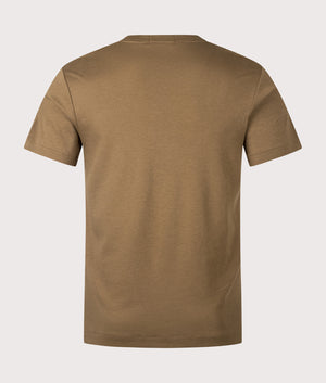 Custom Slim Fit Pima T-Shirt by Polo Ralph Lauren in Nature Brown. Shot by EQVVS. Back shot.