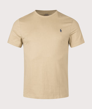 Custom Slim Fit Jersey T-Shirt in Nature Brown. | 100% Cotton | Polo Ralph Lauren | Shot at EQVVS | Front shot 