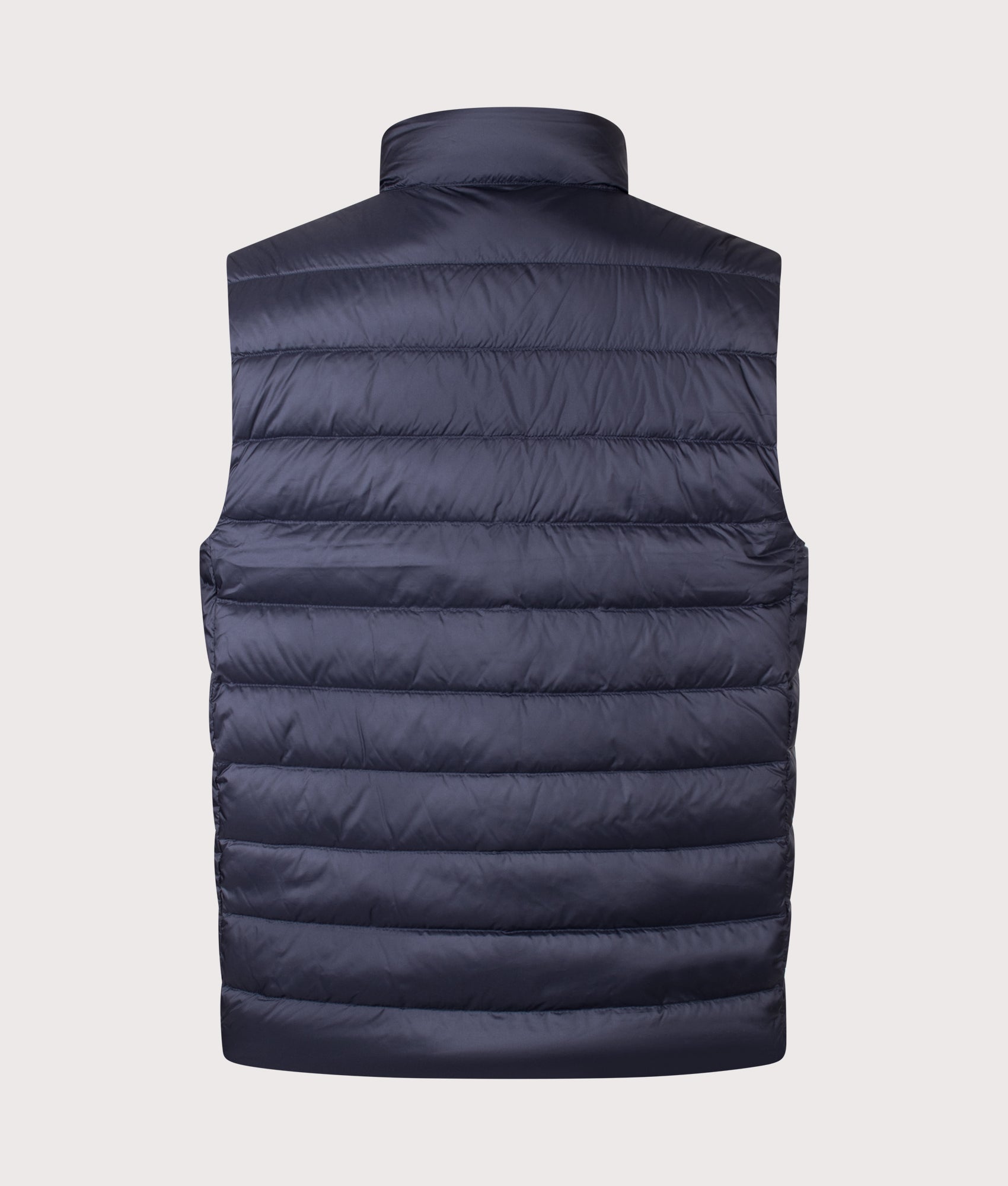 Polo Ralph Lauren Colden Packable Down Vest in Collection Navy at EQVVS Menswear. Back shot.