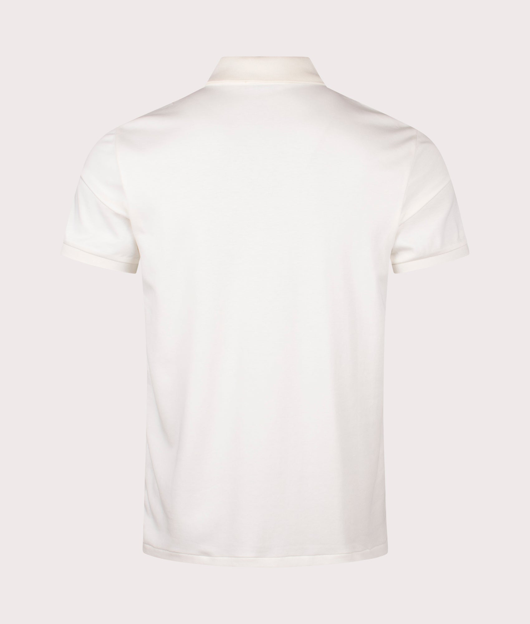 Custom Slim Fit Soft Cotton Polo Shirt in Pale Cream | Pima Cotton | Polo Ralph Lauren | EQVVS | Back shot 
