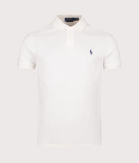 Custom Slim Fit Mesh Polo Shirt: 438 Pale Cream 