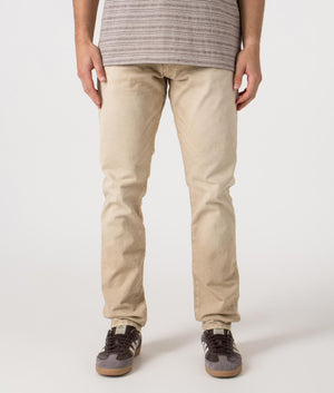Slim Fit Sulliivan Strecth Jeans by Polo Ralph Lauren in Khaki Hill. /shot by EQVVS. Front Shot.