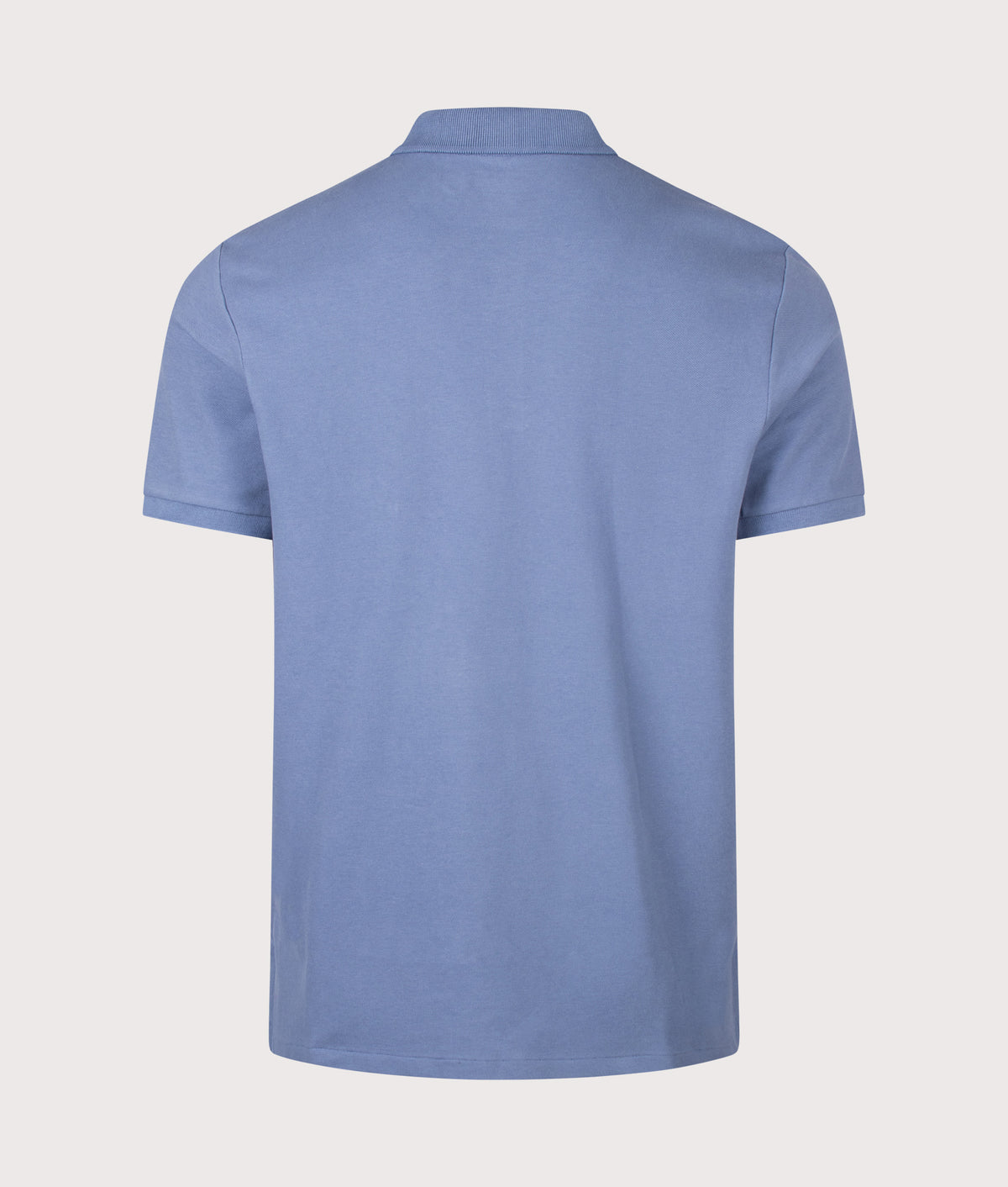 Polo Ralph Lauren Custom Slim Fit Stretch Mesh Polo Shirt in Capri Blue at EQVVS Menswear. Back shot.