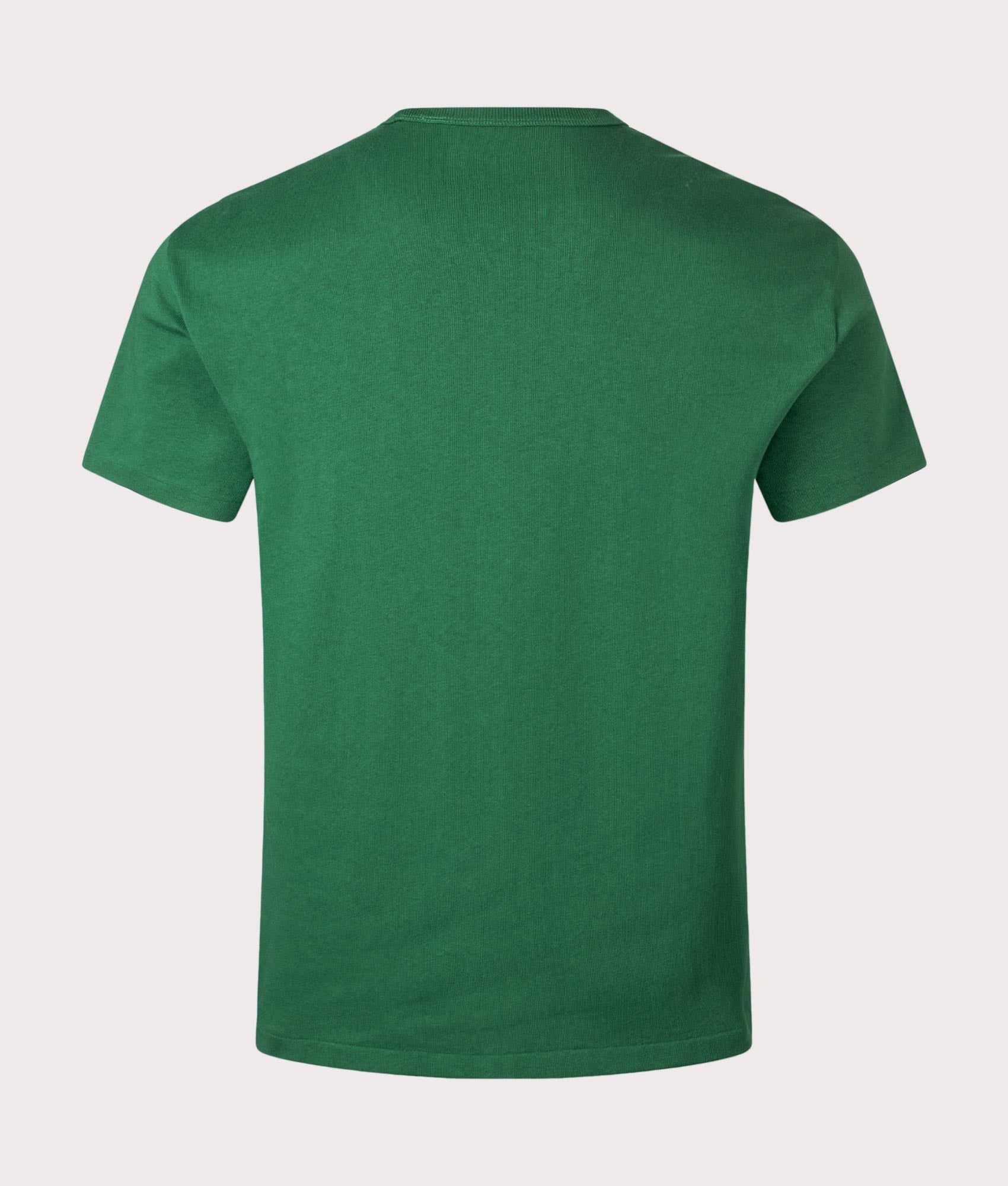 Polo Ralph Lauren Classic Fit Jersey T-Shirt in Tennis Green at EQVVS Menswear. Back shot.