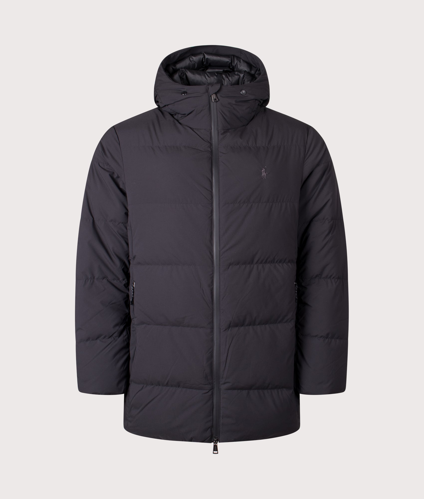 Matte Quilted Down Jacket in Polo Black | [Fabric composition not specified] | Polo Ralph Lauren | EQVVS | Front shot 