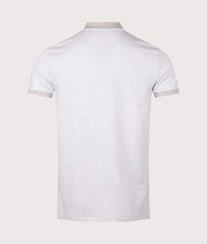 Custom Slim Fit Houndstooth Polo Shirt in Spring Heather/White. | 100% Cotton | Polo Ralph Lauren | Shot at EQVVS | Back shot