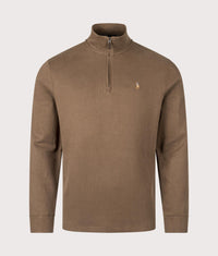 Estate-Rib Quarter Zip Knit: 074 Chest Nut 
