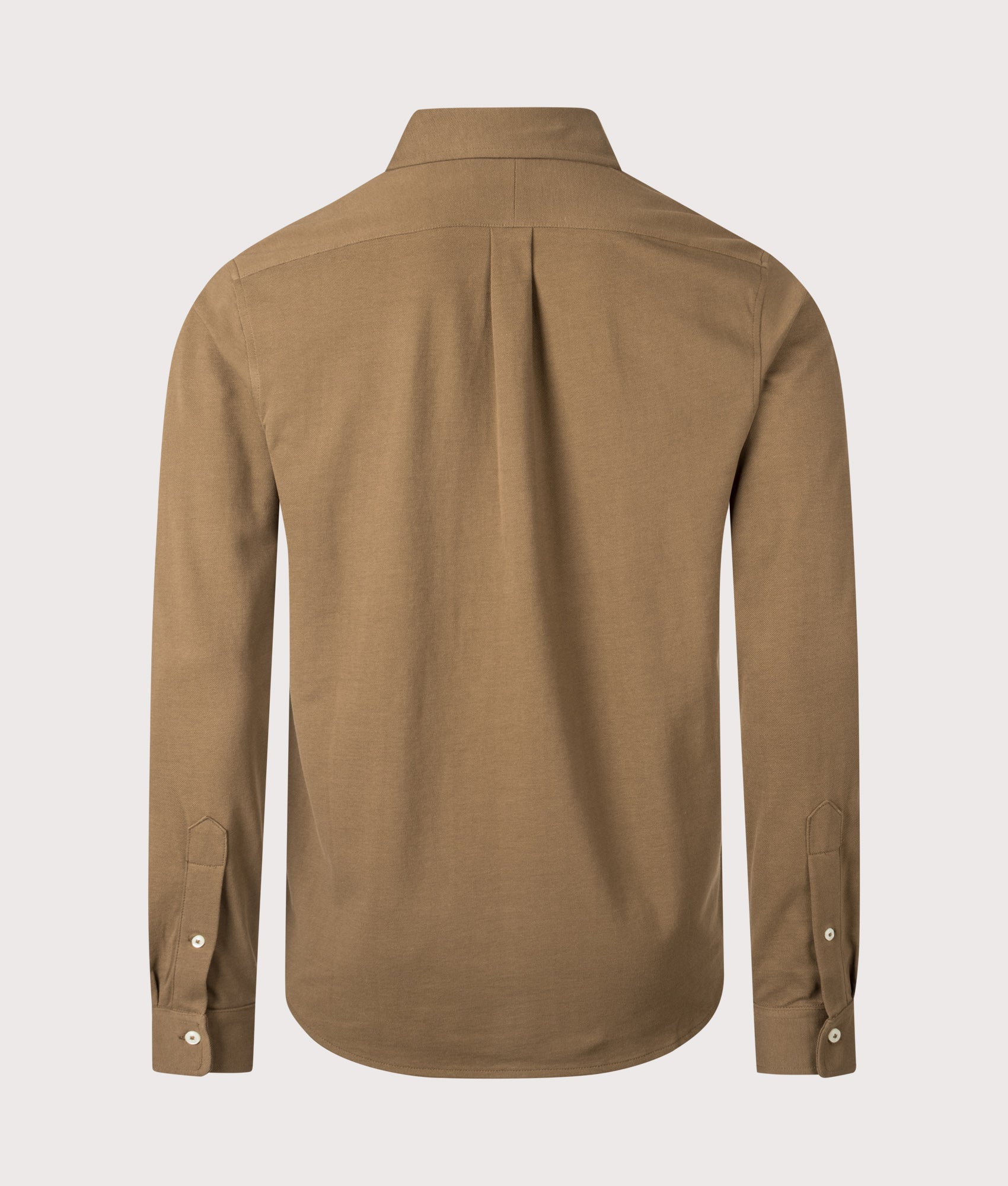 Relaxed Fit Featherweight Mesh Shirt in Nature Brown | 100% Cotton | Polo Ralph Lauren | EQVVS | Back shot 