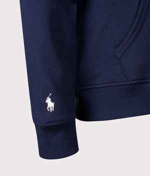 RL Logo Collared Sweatshirt in Cruise Navy | Polo Ralph Lauren | EQVVS | Cuff detail shot 