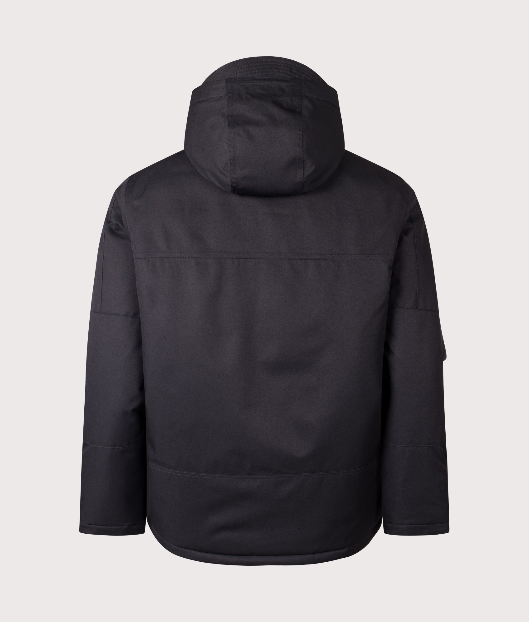 Insulated Hooded Windbreaker by Polo Ralph Lauren in Polo Black. Shot by EQVVS. Back shot.