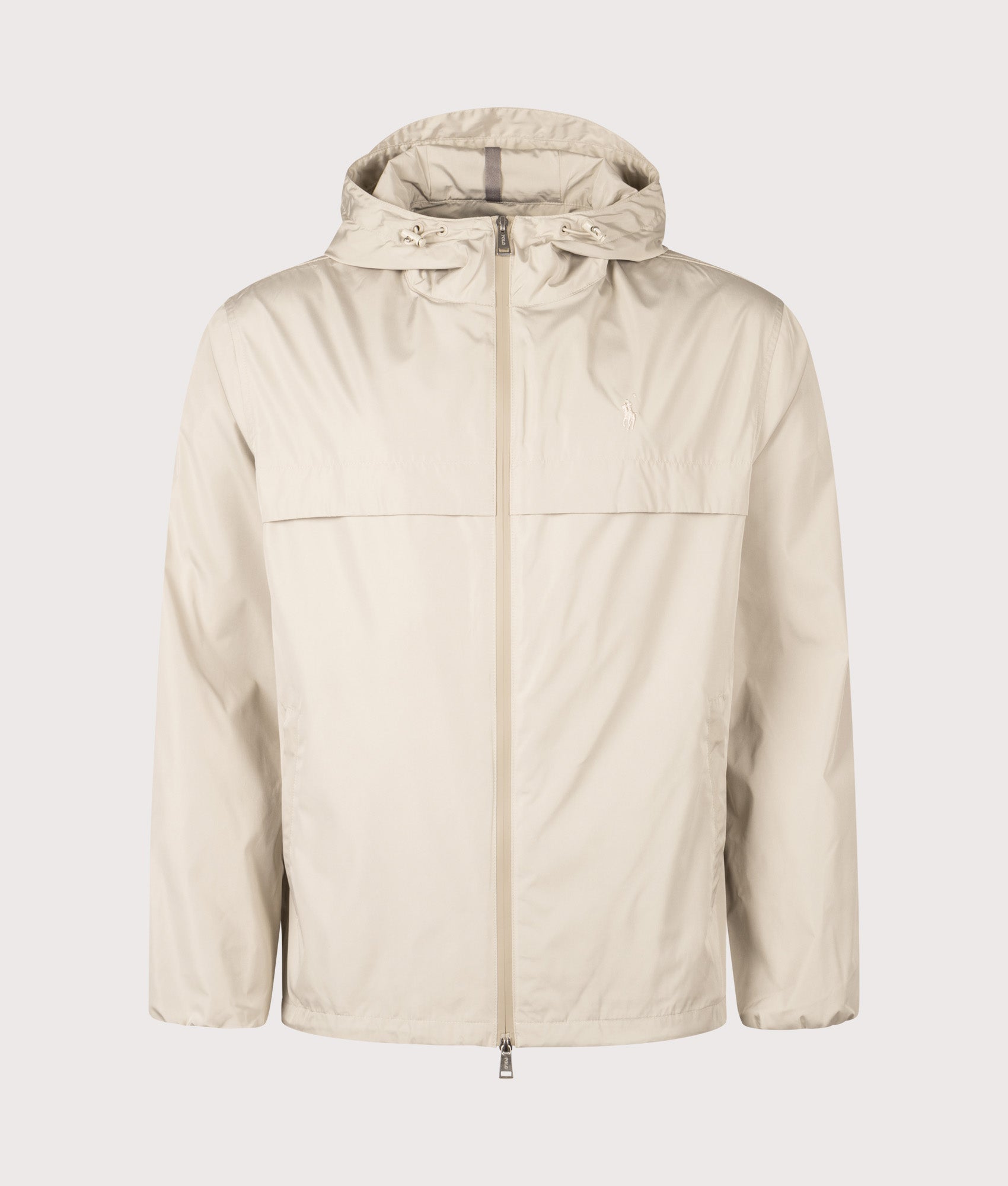Lightweight Hooded Jacket. Shot by EQVVS. Front shot.