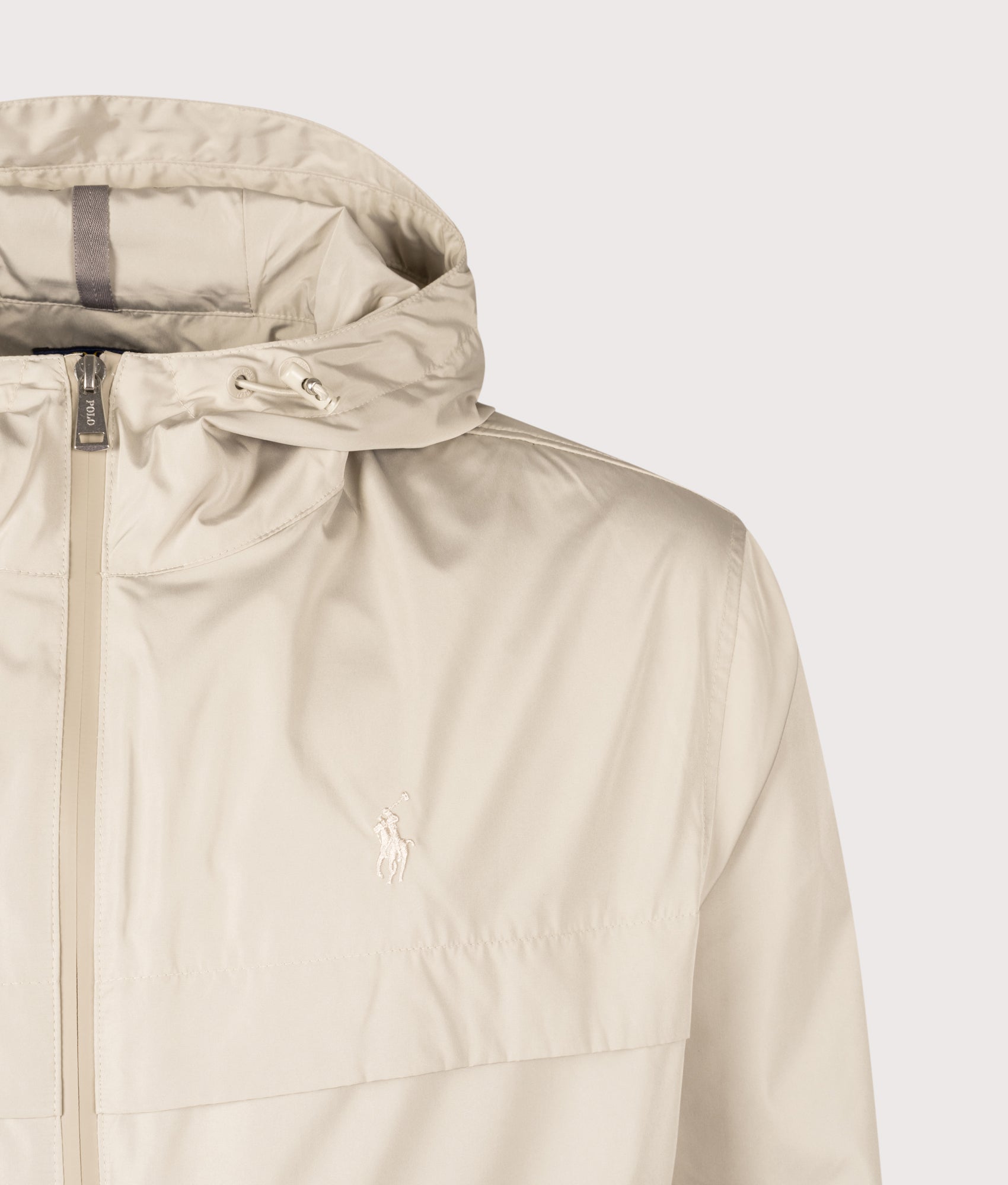 Lightweight Hooded Jacket. Shot by EQVVS. Detail shot.
