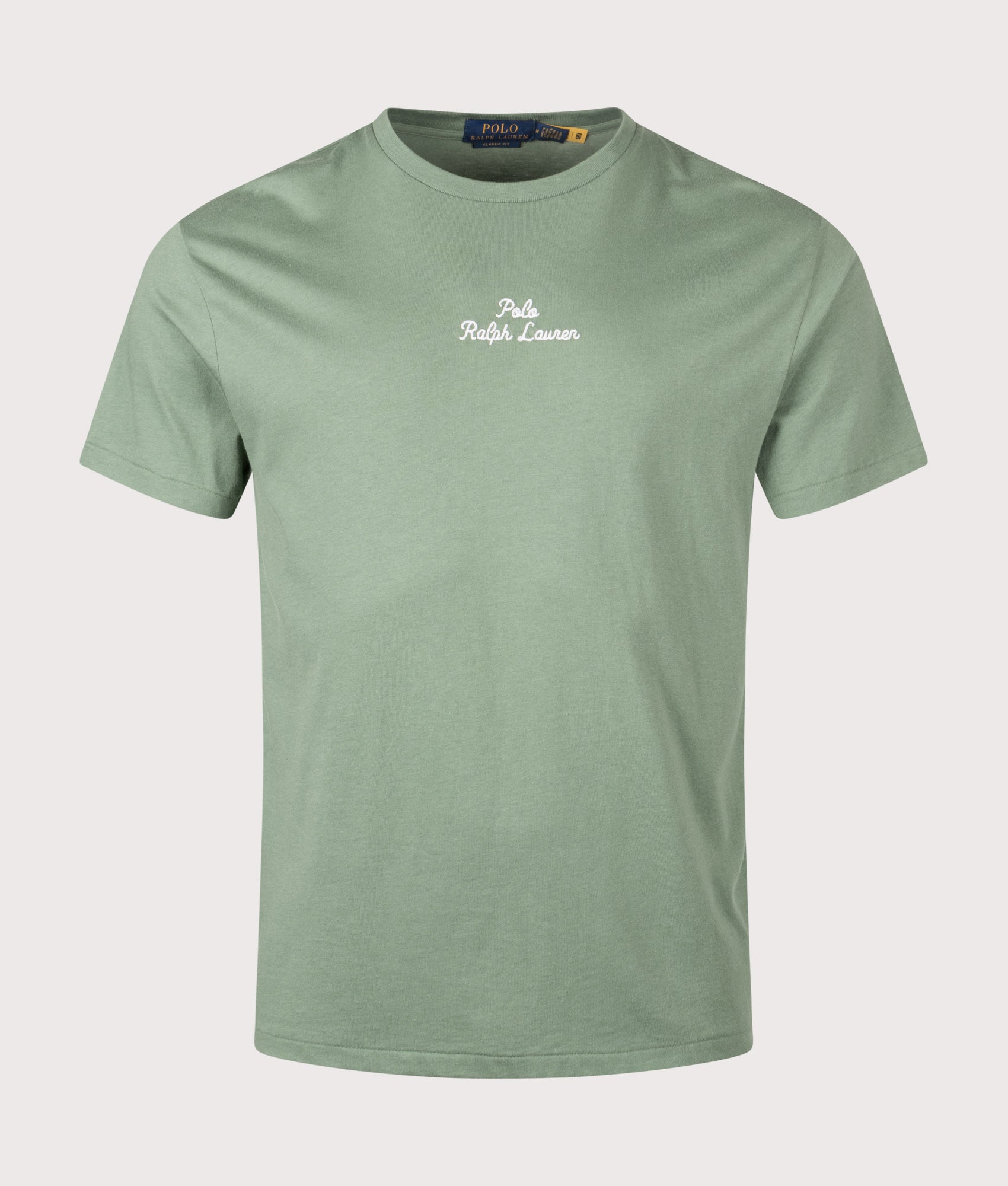 Classic Fit Embroidered T-Shirt in Fatigue | Polo Ralph Lauren | Shot at EQVVS | Front shot 