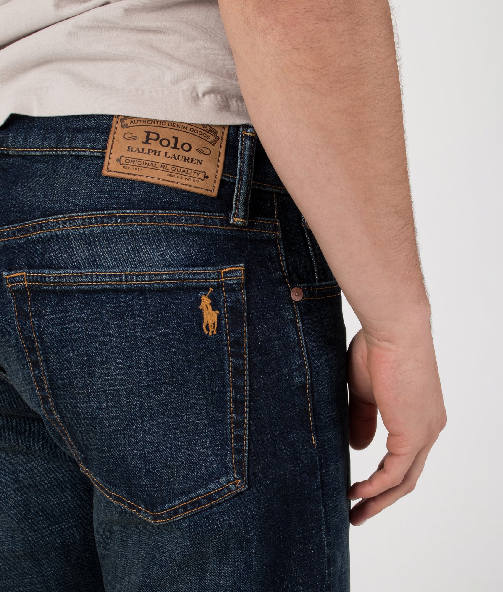 Polo Ralph Lauren Hampton Relaxed Straight stretch in Murphy Stretch at EQVVS Menswear. Back detail shot.