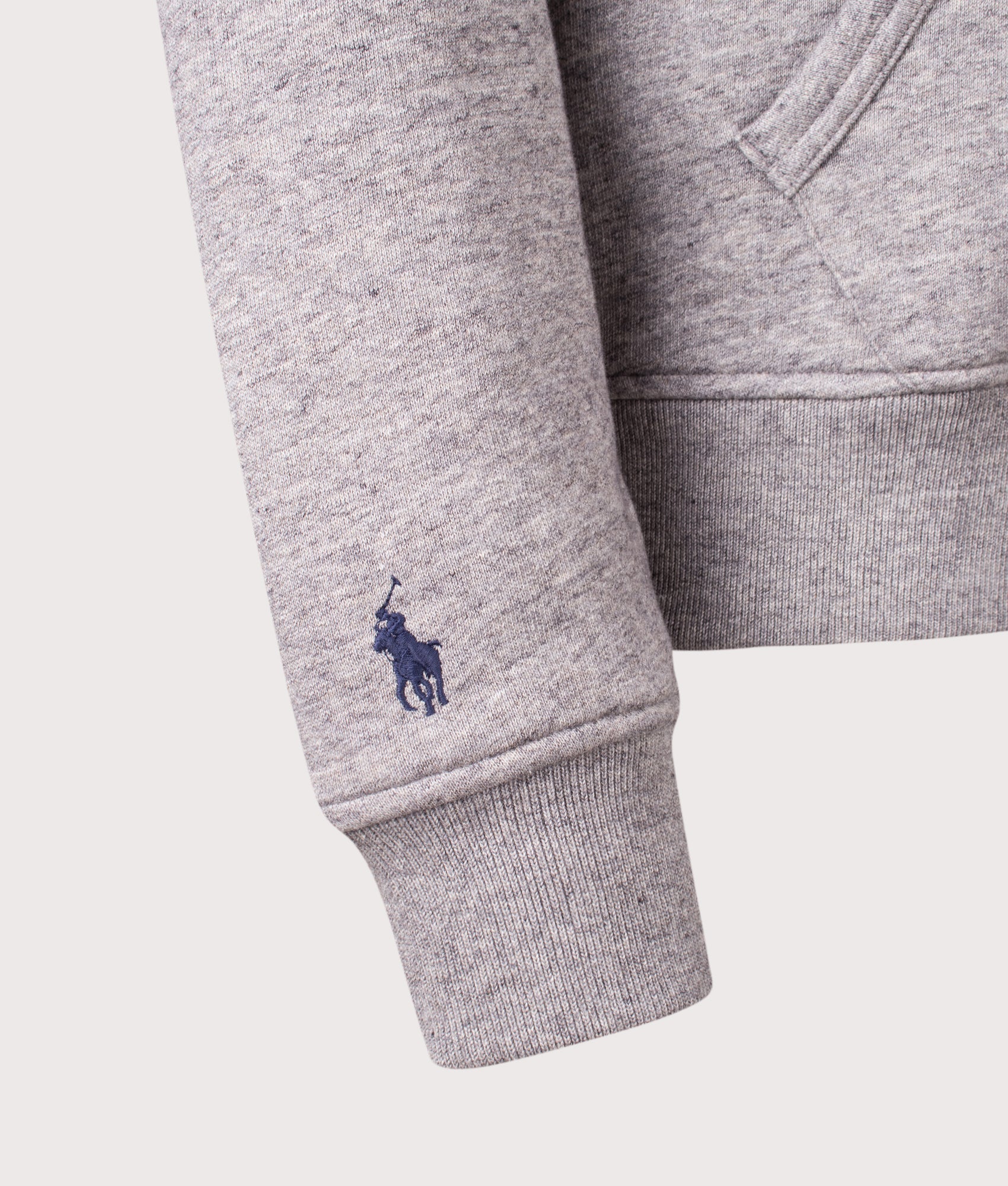 The RL Logo Collared Sweatshirt. Shot by EQVVS. Detail shot.