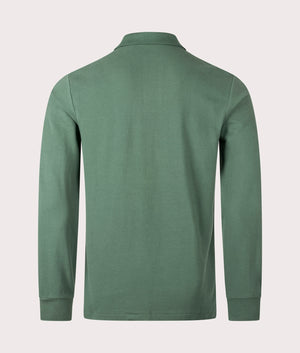 Custom Slim Fit Long Sleeve Polo Shirt in Wahed Forest . 100% Cotton | Polo Ralph Lauren | Shot at EQVVS | Back shot 