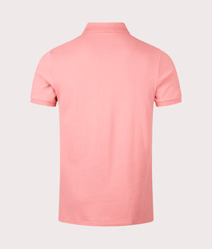 Custom Slim Fit Mesh Polo Shirt in Desert Rose. 100% Cotton | Polo Ralph Lauren | Shot at EQVVS | Back shot