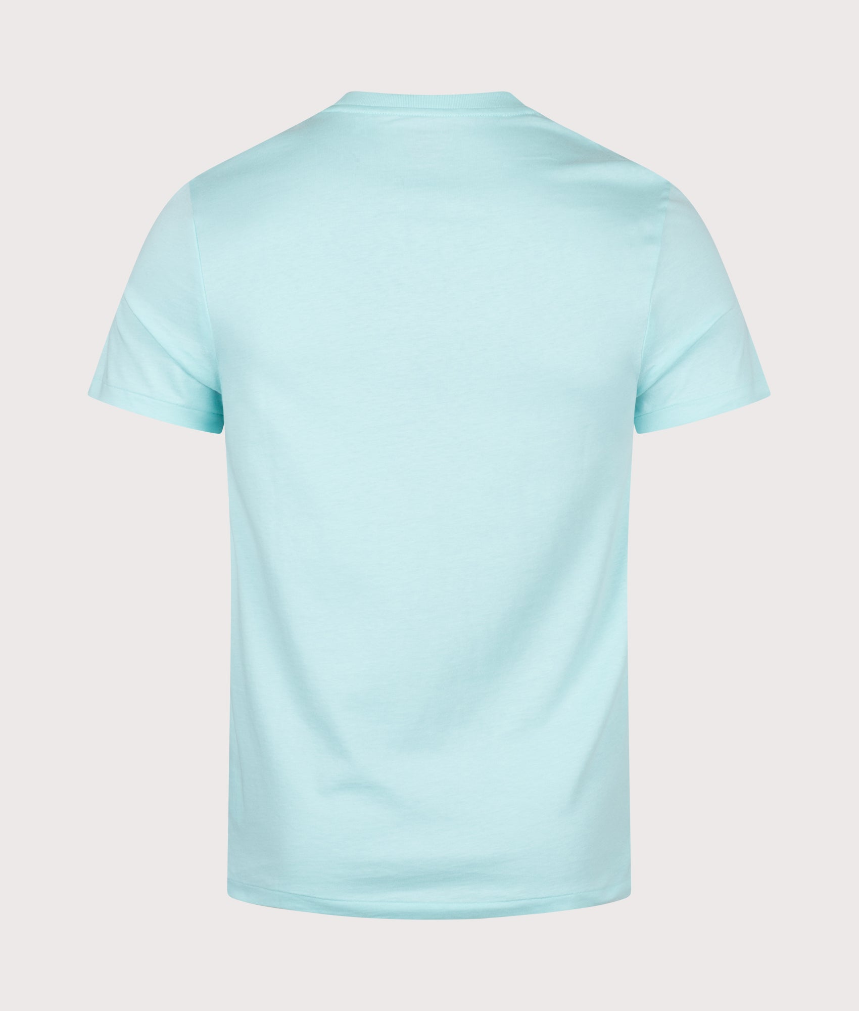 Polo Ralph Lauren Custom Slim Fit Jersey Crewneck T-Shirt in New Aqua at EQVVS Menswear. Back shot.