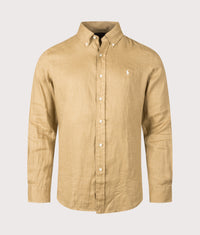 Custom Fit Linen Shirt: 511 Cafe Tan 