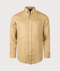 Custom Fit Linen Shirt: 511 Cafe Tan 