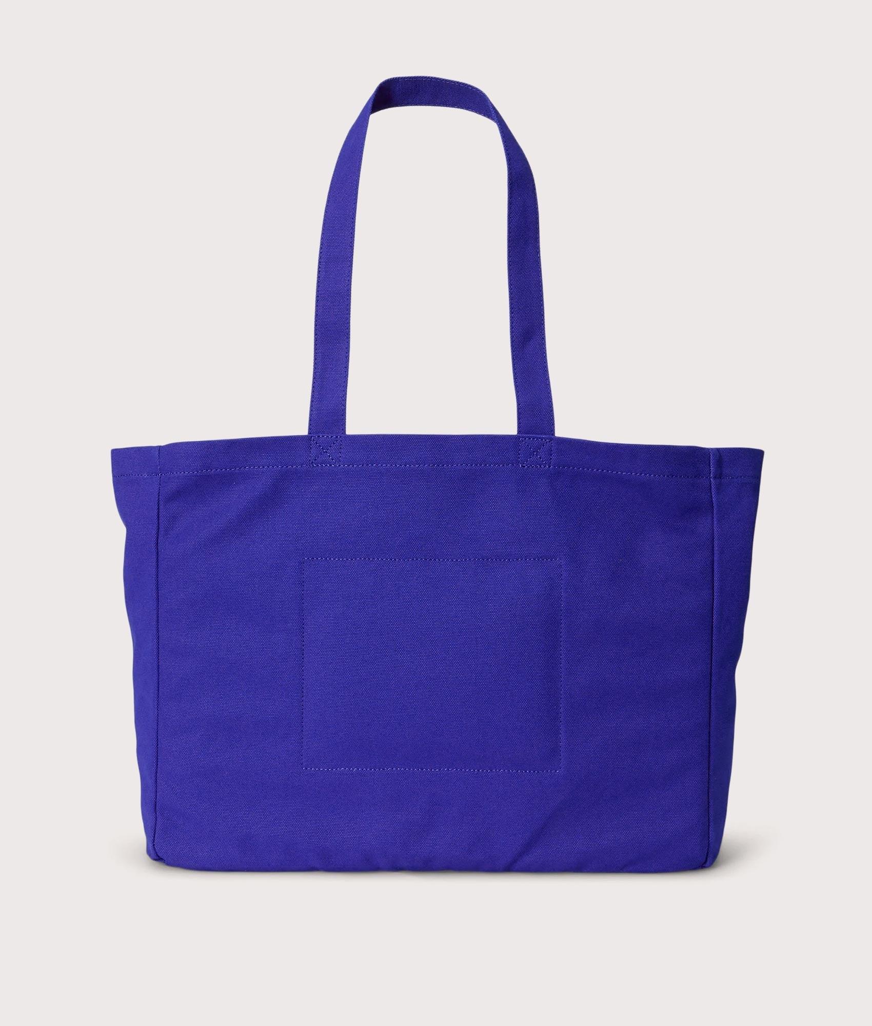 Polo Ralph Lauren Embroidered Canvas Tote Bag in Sapphire Star at EQVVS Menswear. Back shot.