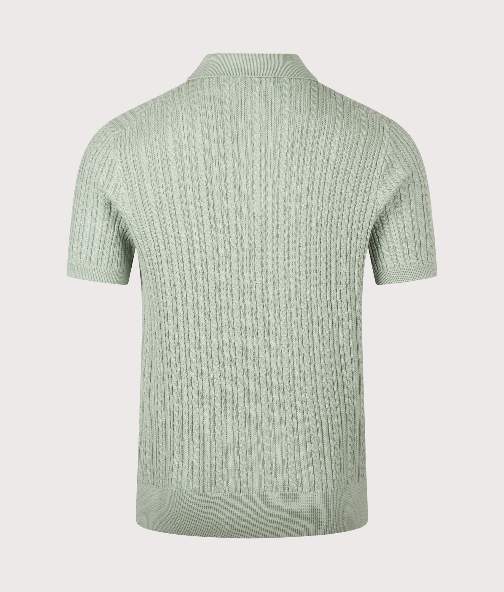 Cable Knit Polo Shirt in Light Green | Polo Ralph Lauren | EQVVS