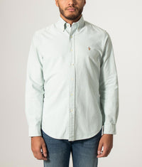 Custom Fit Iconic Oxford Shirt: 504 Faded Mint 