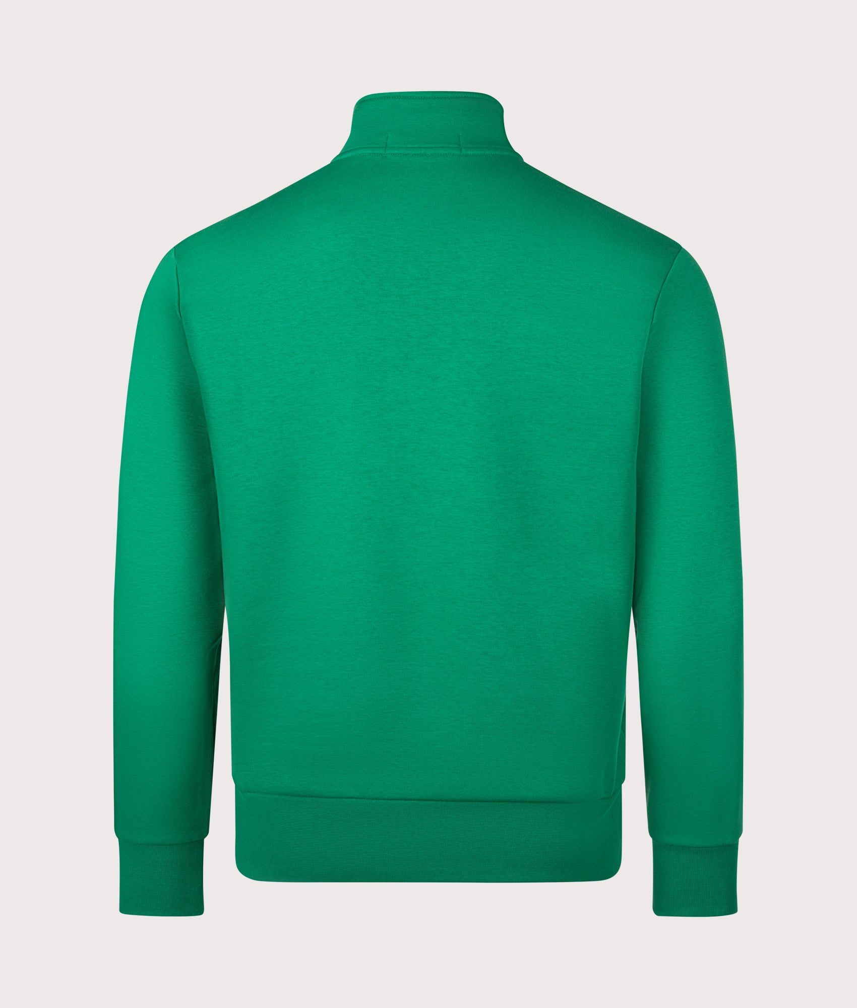 Polo Ralph Lauren Quarter Zip Polo Sport Sweatshirt in Erin Green at EQVVS Menswear. Back shot.