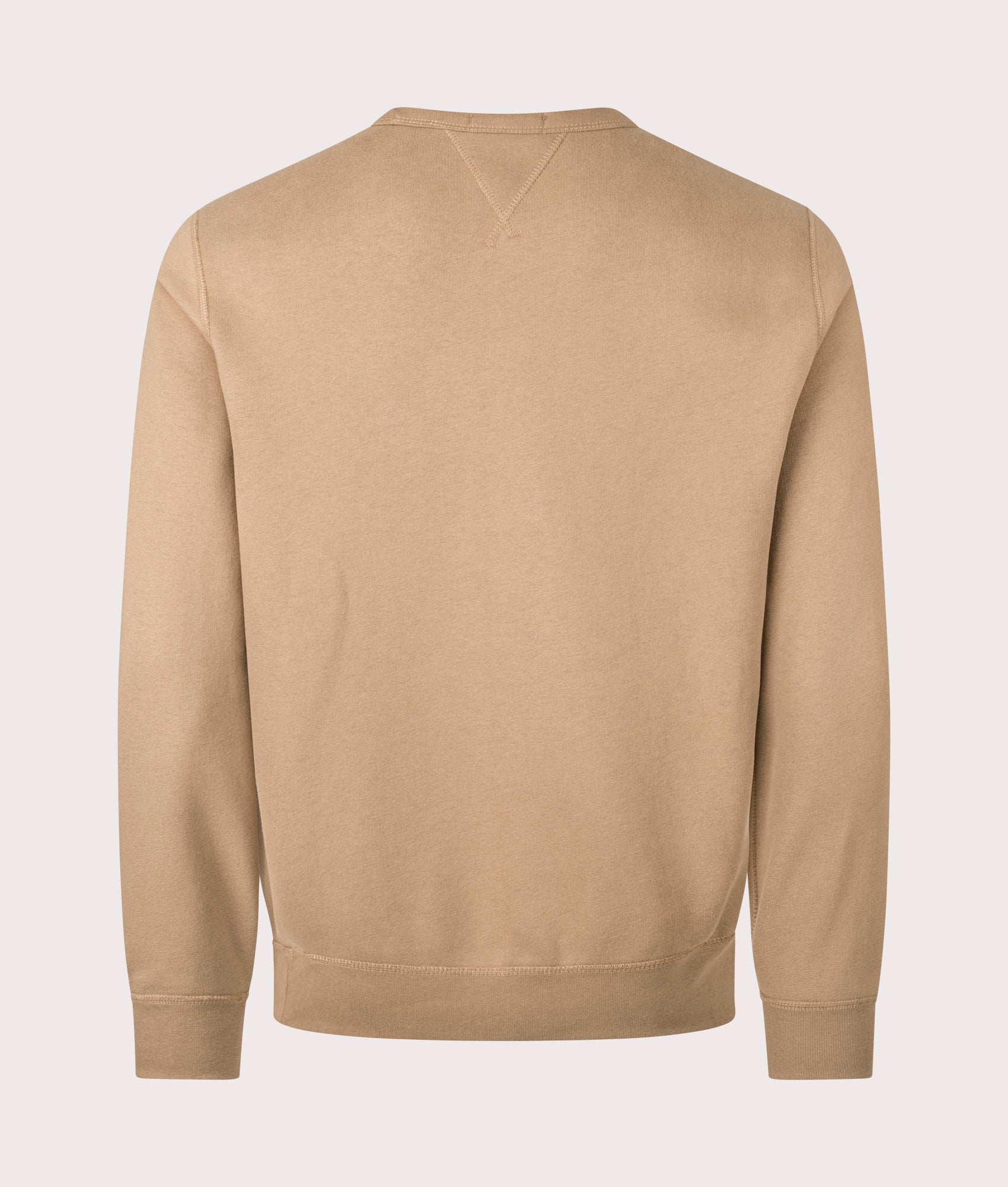 RL Fleece Sweatshirt in New Tan | Cotton Blend | Polo Ralph Lauren | EQVVS | Back shot 