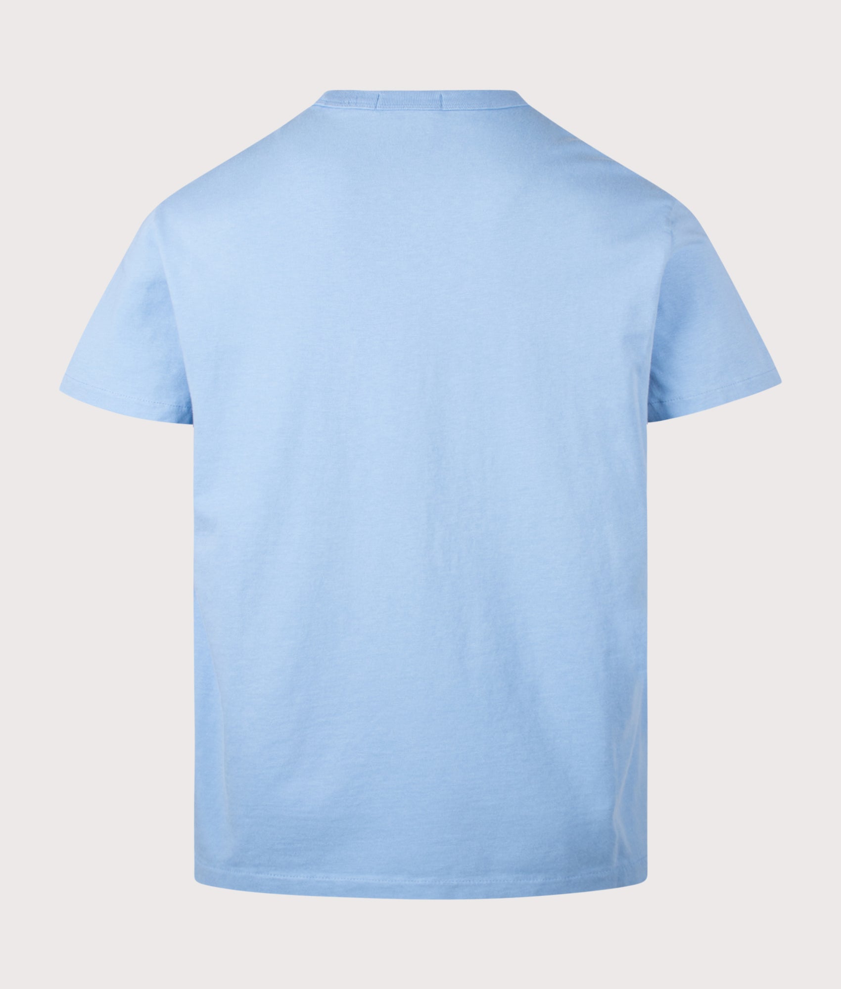 Polo Ralph Lauren Classic Fit Jersey T-Shirt in Bristol Blue at EQVVS Menswear. Back shot.
