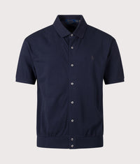 Relaxed Fit Short Sleeve Cotton Mesh Shirt: 003 Aviator Navy 