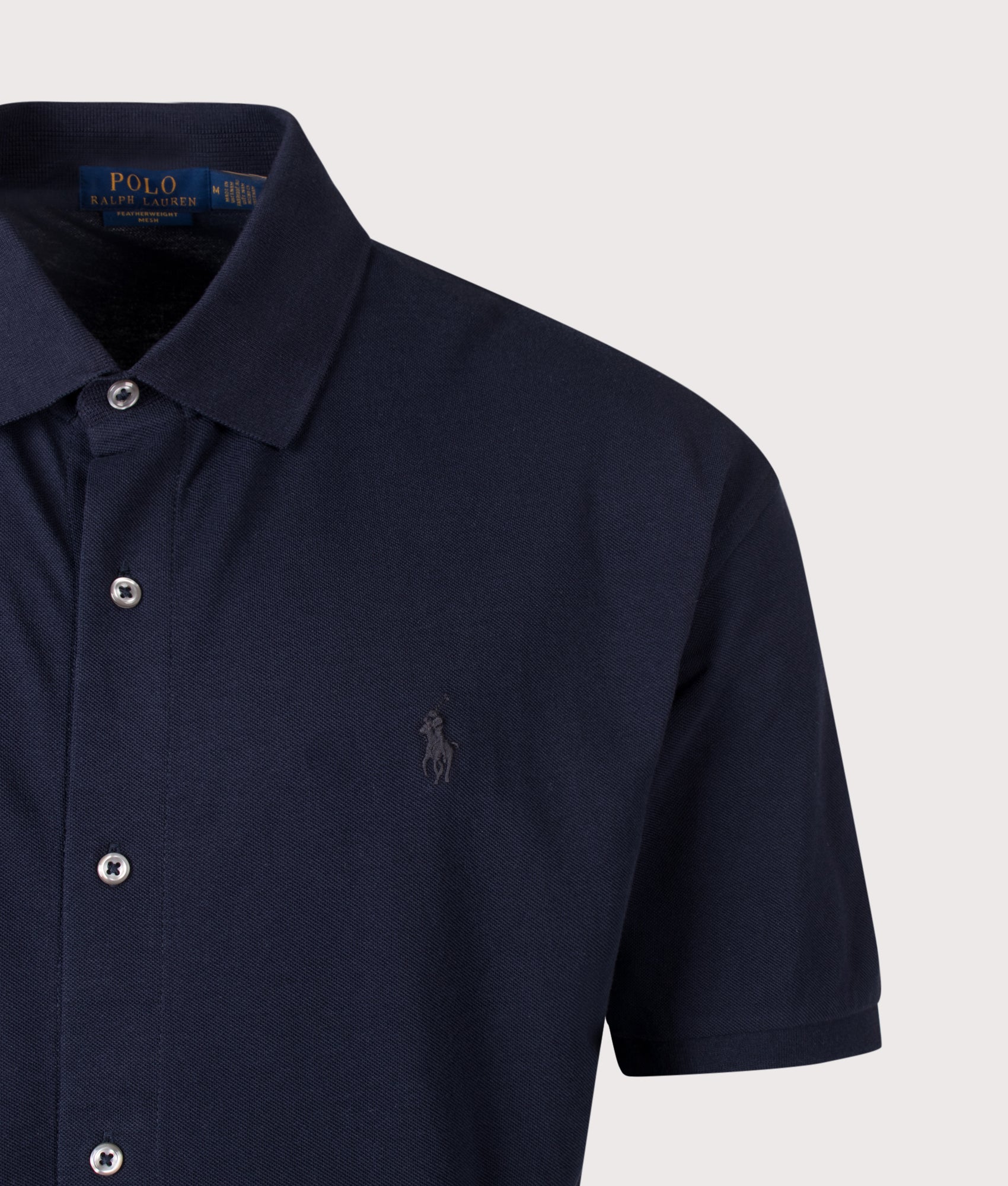 Relaxed Fit Short Sleeve Cotton Mesh Shirt