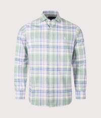 Custom Fit Plaid Oxford Shirt: 003 Faded Mint Lavender Multi 