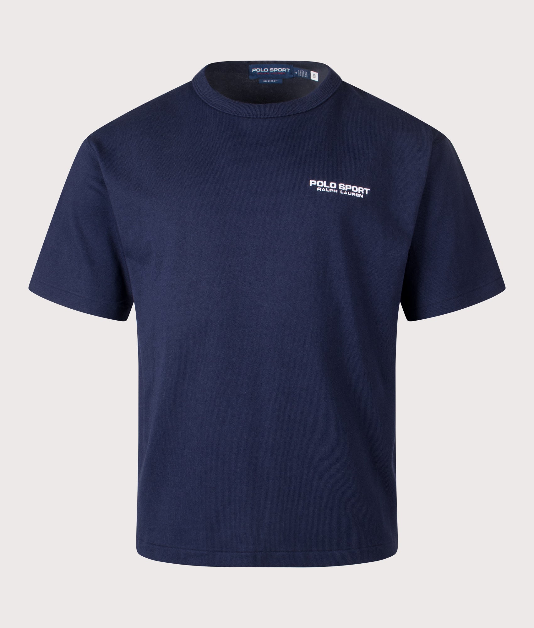 Polo Ralph Lauren Relaxed fit Polo Sport T-Shirt in Cruise Navy at EQVVS Menswear. Front shot.