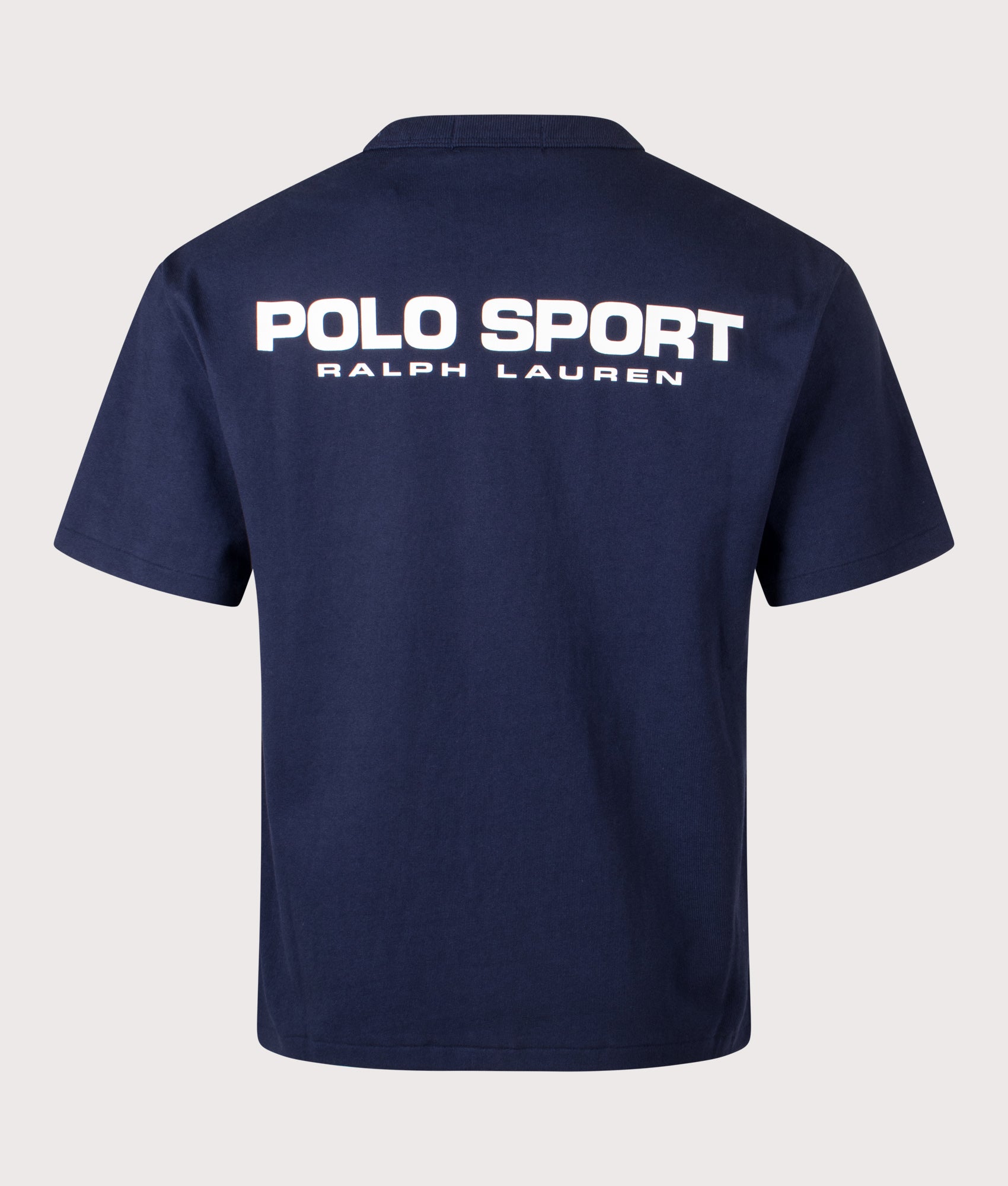 Polo Ralph Lauren Relaxed fit Polo Sport T-Shirt in Cruise Navy at EQVVS Menswear. Back shot.