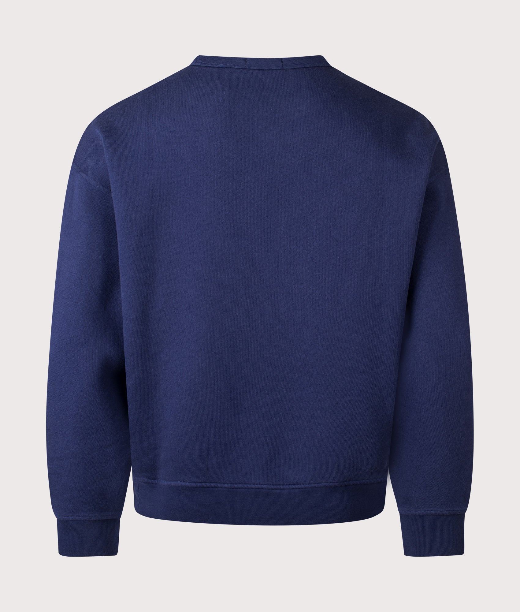 Polo Ralph Lauren Relaxed Fit Graphic Sweatshirt in Newport Navy at EQVVS Menswear. Back shot.