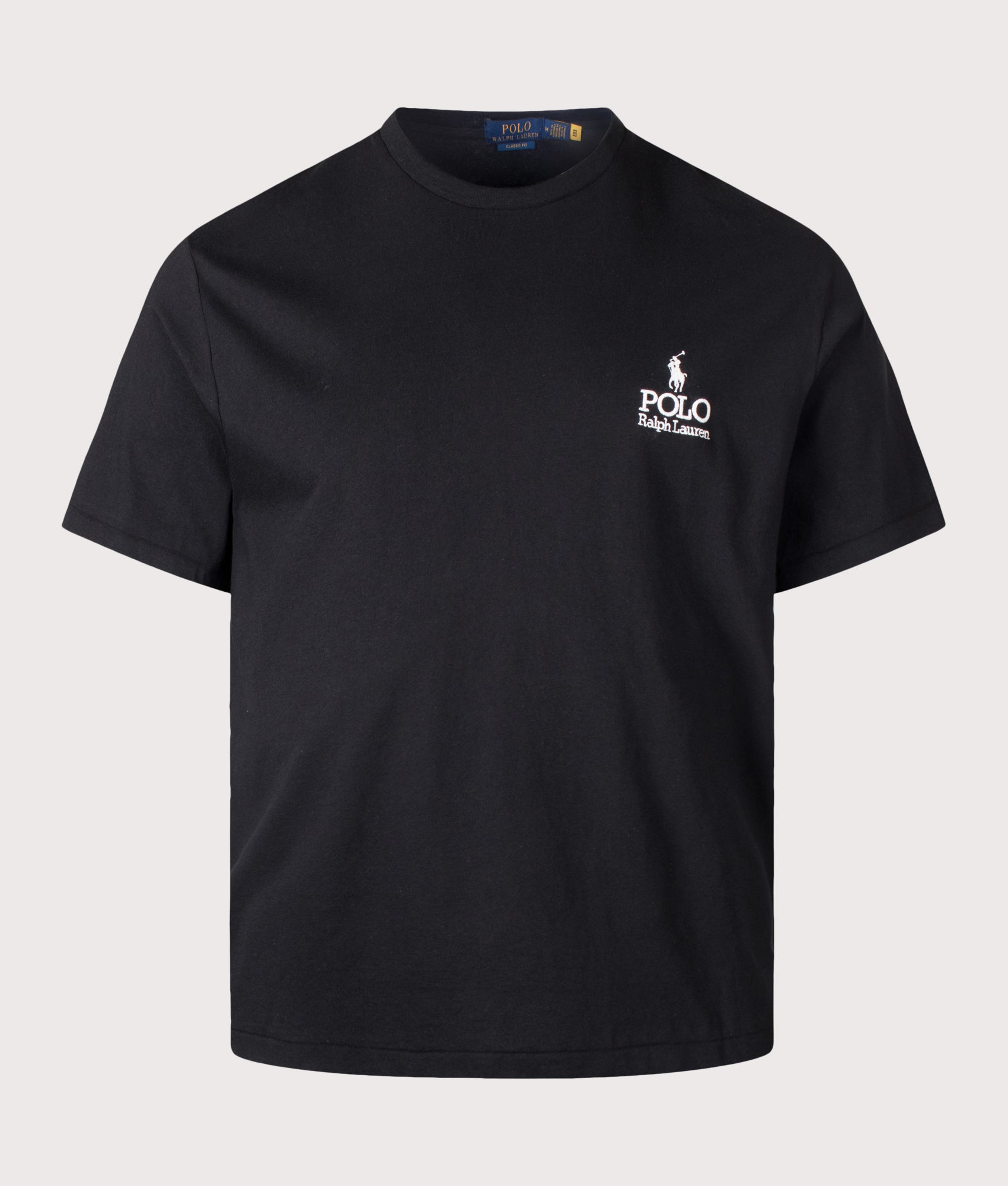 Polo Ralph Lauren Classic Fit Logo T-Shirt in Polo Black at EQVVS Menswear. Front shot.