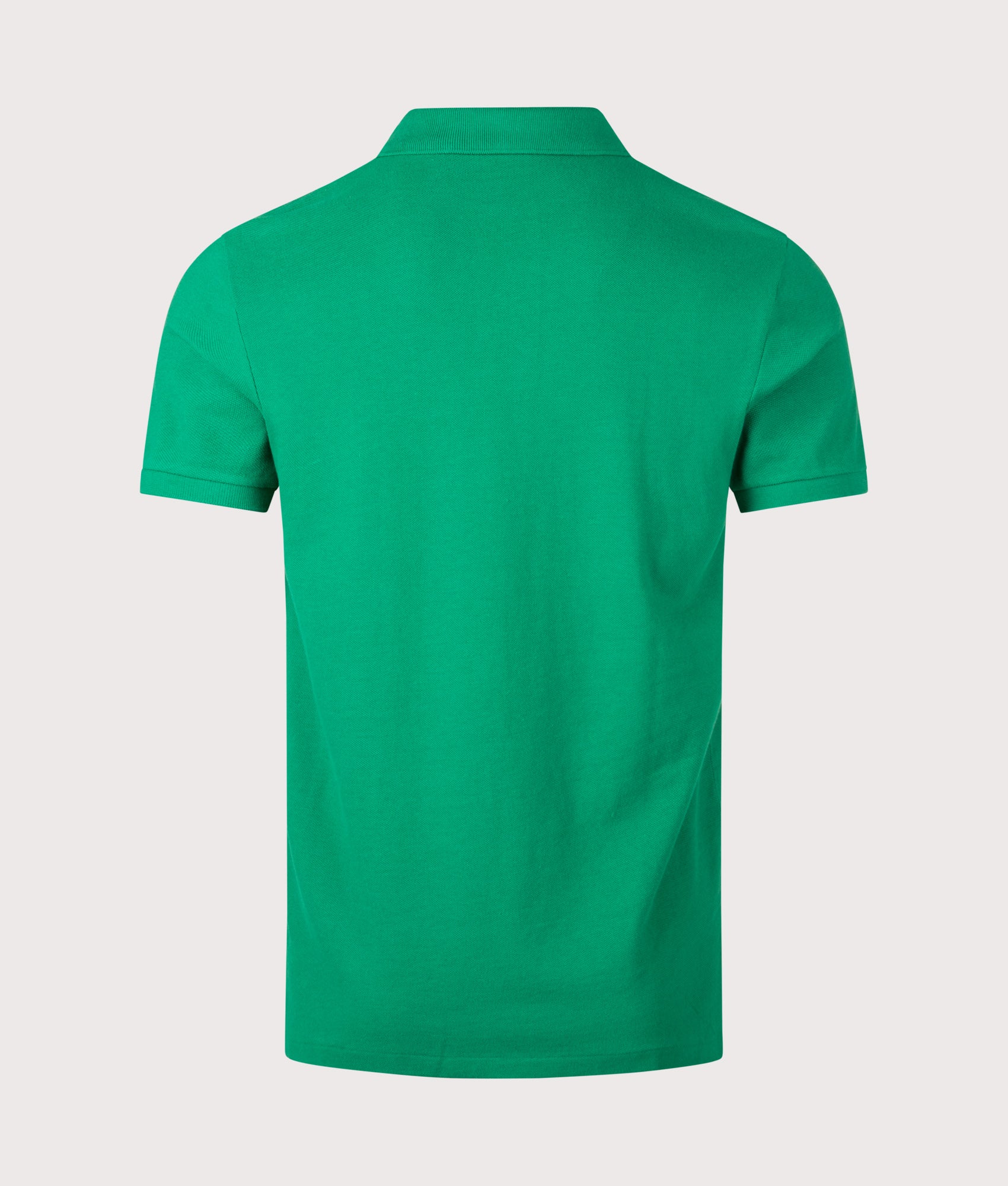Polo Ralph Lauren Custom Slim Fit Mesh Polo Shirt in Erin Green at EQVVS Menswear. Back shot.