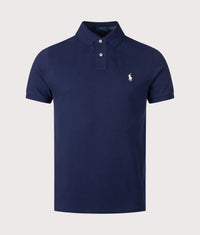 Custom Slim Fit Mesh Polo Shirt: 517 Newport Navy/Cream PP 