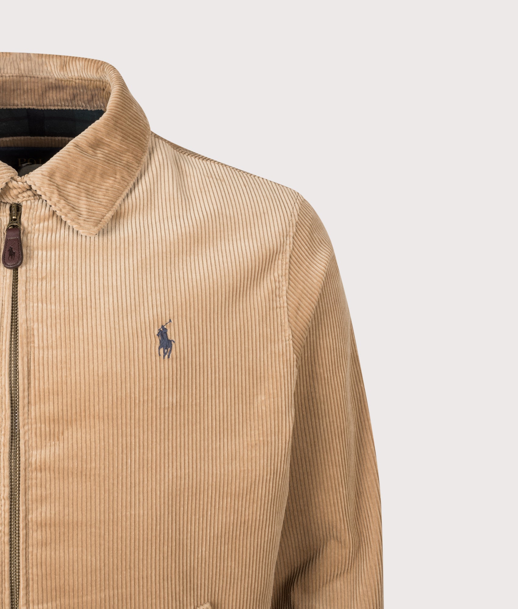 Polo Ralph Lauren Wynton Corduroy Jacket in Vintage Khaki at EQVVS Menswear. Detail shot.