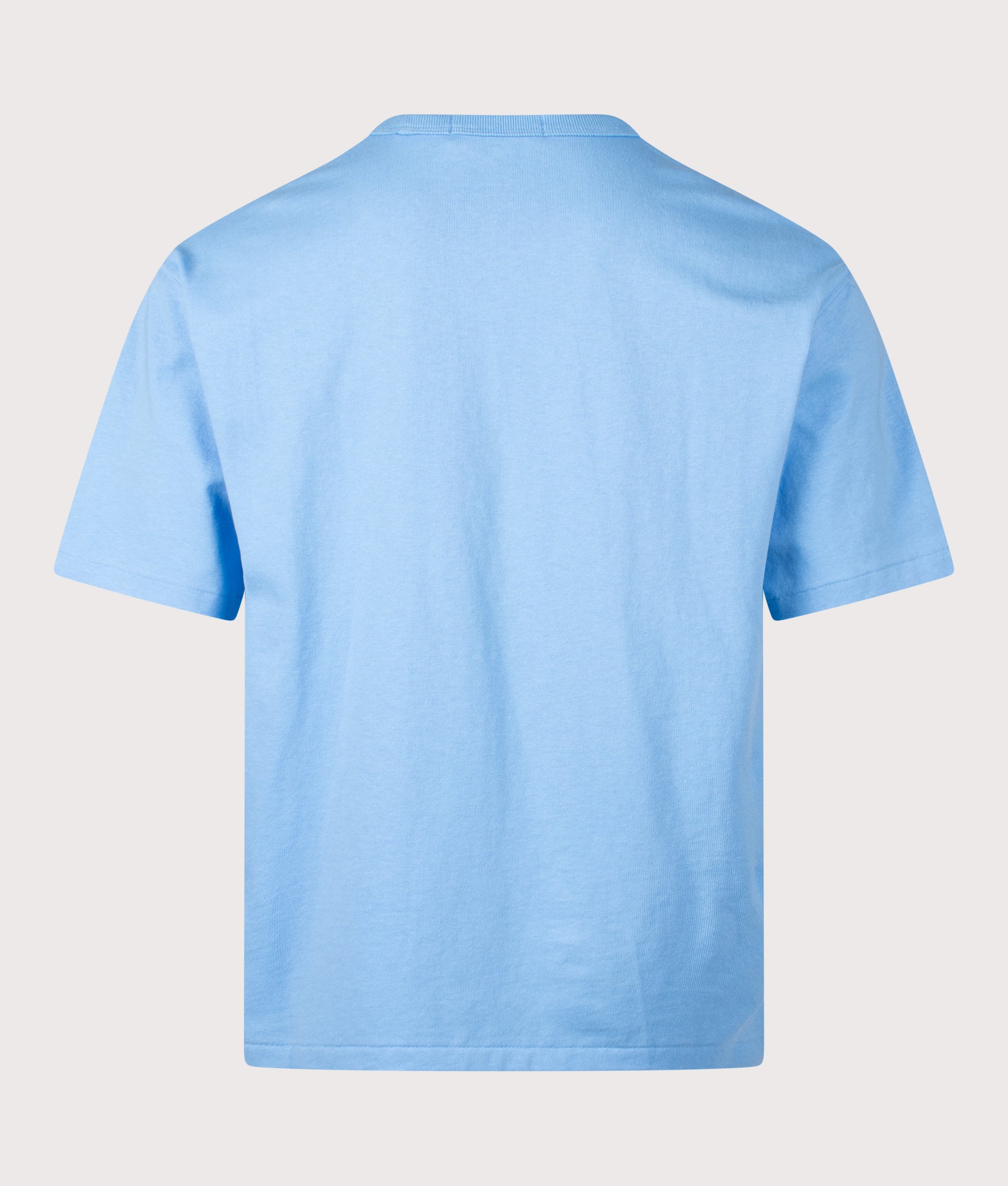 Polo Ralph Lauren Relaxed Fit Polo Sport Flag Logo T-Shirt in Chatham Blue at EQVVS Menswear. Back shot.